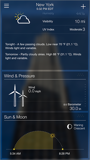 Image of weather app details.